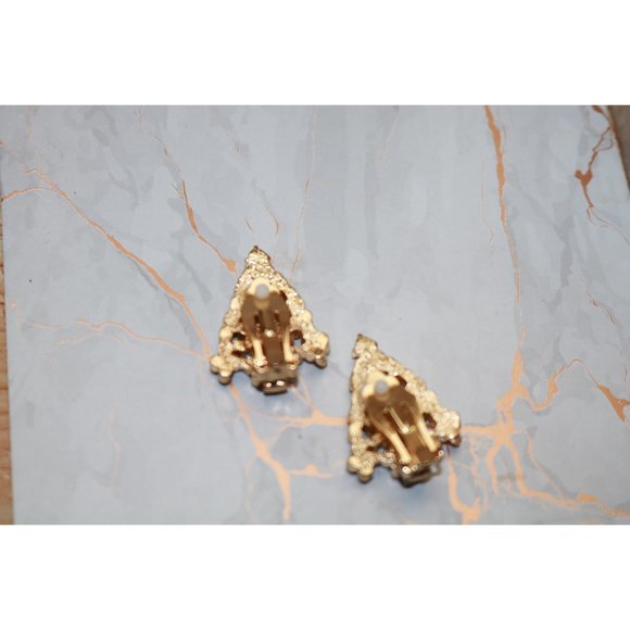 Vintage Eisenberg Christmas Tree Signed Catherines Earrings - Picture 3 of 8